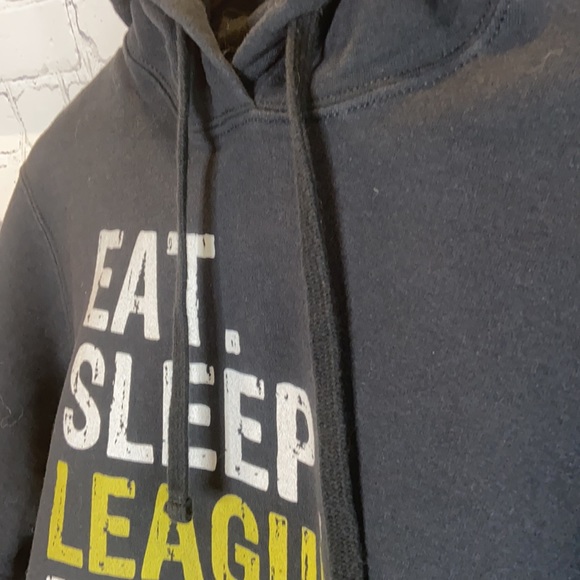 Eat Sleep League Repeat Black Pullover Hoodie - Picture 5 of 8
